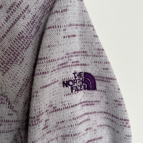 North Face. Hooded Sweater. Grey and Purple Color. Size L (Fits M). Womens. - Picture 3 of 11